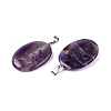 Natural Amethyst Pendants G-T138-207E-2