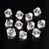 Faceted Bicone Transparent Acrylic Beads DBB20MM01-2