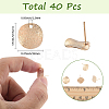 40Pcs Brass Stud Earrings Findings KK-SC0006-87G-2