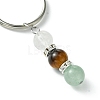 Gemstone Round Beaded Pendant Keychain KEYC-JKC00849-5