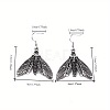 Alloy & Brass Moth Dangle Earrings for Women WG461A9-01-5