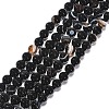 Natural Black Agate Beads Strands X-G-G391-8mm-01-1