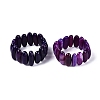 Oval Natural Agate Beaded Stretch Bracelets for Women Men G-Q601-23E-1