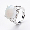 Adjustable Opalite Finger Rings X-RJEW-F075-01P-4