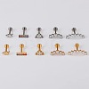 G23 Titanium Micro Pave Clear Cubic Zirconia Internally Threaded Labrets WG2497D-06-3