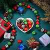 Painted Natural Wood Beads WOOD-SZ0001-08-4