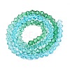 Gradient Color Baking Paint Glass Bead Strands X1-DGLA-A039-T4mm-A018-2