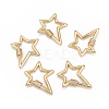 Brass Micro Pave Clear Cubic Zirconia Screw Carabiner Lock Charms ZIRC-L085-06G-1