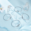 5Pcs 304 Stainless Steel Blank Bangle Bases with Tray STAS-UN0064-28-2