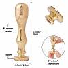 Brass Clay Seal Stamp Set DIY-WH0576-003-2