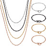 Yilisi 8Pcs 8 Style 304 Stainless Steel Figaro Chains Necklaces and Bracelets SJEW-YS0001-02-10