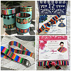 2Rolls 2 Styles Stripe Pattern Printed Polyester Grosgrain Ribbon OCOR-TA0001-37N-7