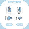 4Bags 2 Styles Transparent Glass Beads  Segmented Multi-color Beads GLAA-PH0003-25B-2