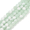 Frosted Crackle Glass Beads Strands GLAA-U001-6mm-M01-1