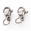 Tarnish Resistant 304 Stainless Steel Lobster Claw Clasps STAS-G240-01A-P-2