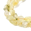 Natural Gold Prehnite Beads Strands G-K395-A07-01-4