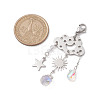 304 Stainless Steel Cloud & Star & Sun Hanging Ornaments HJEW-TA00180-3