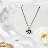 1Pc Stainless Steel Heart Pendant Urn Ashes Necklaces NJEW-CN0001-17B-3