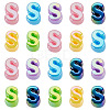 20Pcs UV Plating Opaque Acrylic European Beads OACR-TADJ0001-16S-2