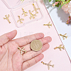 10Pcs 5 Styles Brass Micro Pave Cubic Zirconia Pendants KK-BBC0019-87-3