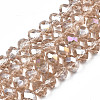 Electroplate Glass Beads Strands EGLA-A034-T1mm-B24-4