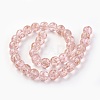 Handmade Gold Sand Lampwork Beads Strands LAMP-P051-L08-10mm-1