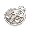 12 Constellations 304 Stainless Steel Pendants STAS-F354-01P-06-2