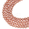 Electroplated Natural Lava Rock Bead Strands G-AR0002-77B-1