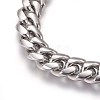 201 Stainless Steel Curb Chain Bracelets BJEW-P244-01P-3