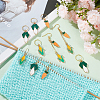 12Pcs 3 Style Vegetable Theme Alloy Enamel Pendant Locking Stitch Markers HJEW-AB00663-4