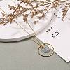 Teardrop Glass Beads Pendant Necklaces NJEW-JN03205-02-4