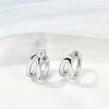 304 Stainless Steel Huggie Hoop Earrings for Women EJEW-C096-42P-01-1