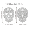2Pcs 2 Styles Day of the Dead Carbon Steel Cutting Dies Stencils DIY-WH0309-1196-6