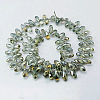 Electroplate Glass Faceted Teardrop Beads Strands EGLA-D014-31-2