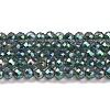 Electroplate Transparent Glass Beads Strands X1-GLAA-H021-01B-FR01-2