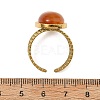 Natural Mixed Gemstone with 304 Stainless Steel Open Cuff Rings Set for Women RJEW-JR01115-5