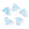 Spray Painted Transparent Glass Beads GLAA-D006-20G-1