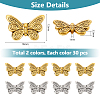 60Pcs 2 Colors Tibetan Style Alloy Beads FIND-DC0006-81-2