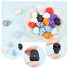 GOMAKERER 20Pcs 10 Colors Eco-Friendly Silicone Beads FIND-GO0001-42-3