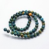 Synthetic Malachite Beads Strands G-I199-32-4mm-E-2