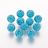 Polymer Clay Rhinestone Beads X-RB-K050-8mm-C24-1