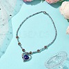 Non-magnetic Synthetic Hematite & Glass Beaded Necklaces NJEW-JN04811-2