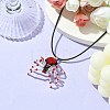 Braided Glass Seed Bead Spider Pendant Necklaces NJEW-MZ00036-04-2