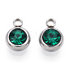 201 Stainless Steel Rhinestone Charms STAS-S068-03-2