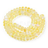 Frosted Transparent Glass Beads Strands FGLA-M002-01H-2