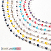 Olycraft Glass Rondelle Beads Chains for Necklaces Bracelets Making AJEW-OC0001-80-5
