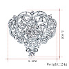 Crystal Rhinestone Heart Lapel Pin HEAR-PW0001-053-2