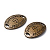 Tibetan Style Alloy Oval with Word & umbrella Links TIBE-Q045-11AB-NR-2