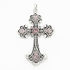 Alloy Rhinestone Big Pendants PALLOY-P198-01AS-RS-1