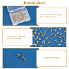 DICOSMETIC 50Pcs Brass Enamel Cup Peg Bails KK-DC0002-56-3